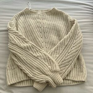 Cream cable knit sweater